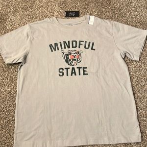T shirt Short Sleeve Crew Neck “Mindful State” Size L